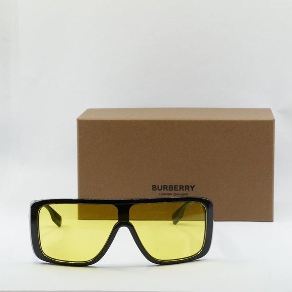 FINAL PRICE BURBERRY BE4401U 300185 BLACK YELLOW SUNGLASSES - Picture 2 of 9